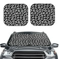 thumbnail image 2 of Haiem Black Leopard Car Windshield Sun Shade (2 Pieces) Foldable Windshield Sun Shade Car Accessories for Truck SUV Pickup-Large, 2 of 7