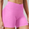 thumbnail image 5 of felwors Seamless Biker Shorts High Waisted Tummy Control Scrunch Workout Yoga Running Hot Pink for Size XXL, 5 of 8