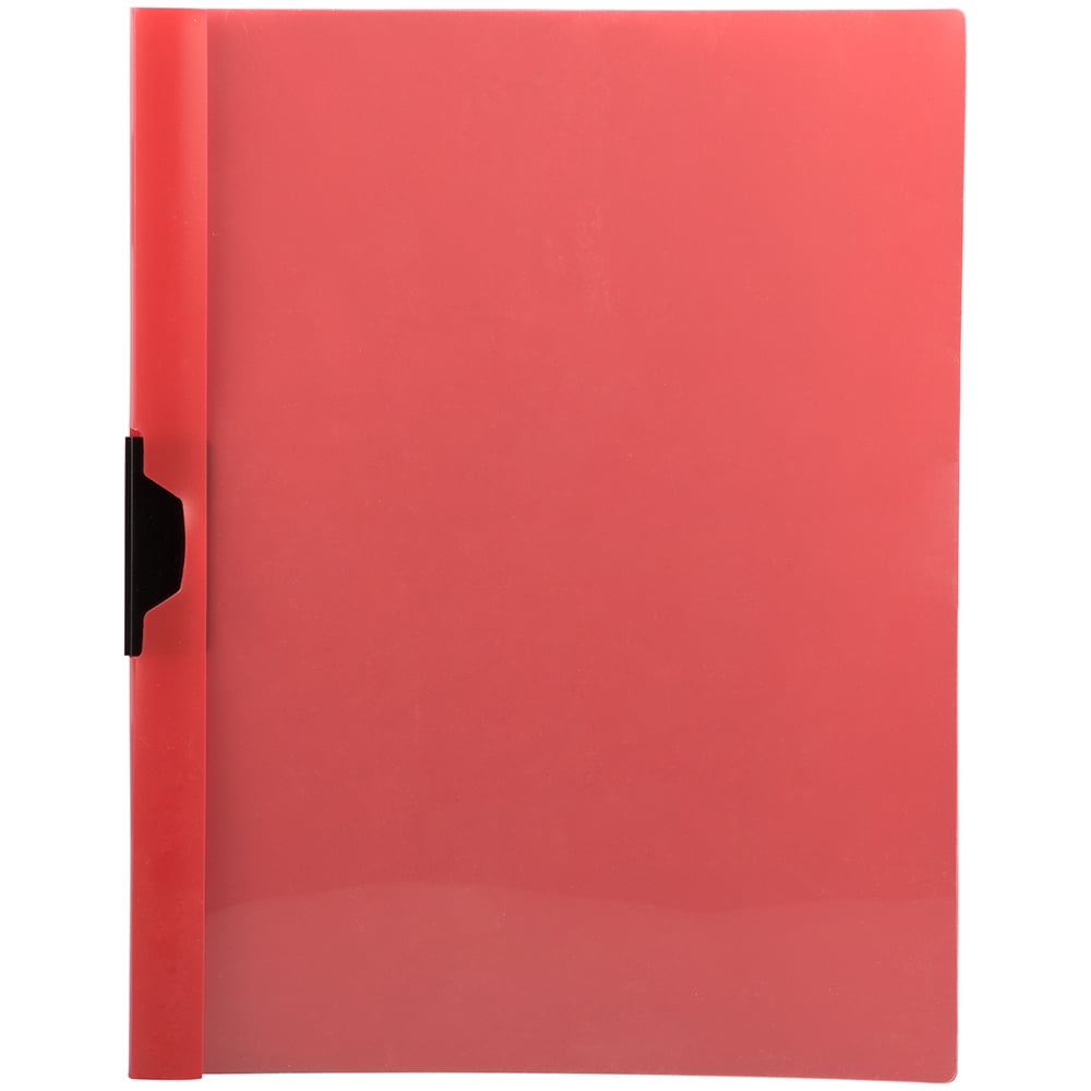 JAM Swing Lock Plastic Report Covers, 9 x 12, Red, Sold Individually