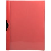 JAM Paper & Envelope Swing Lock Plastic Report Covers, 9 x 12, Red, 3/Pack
