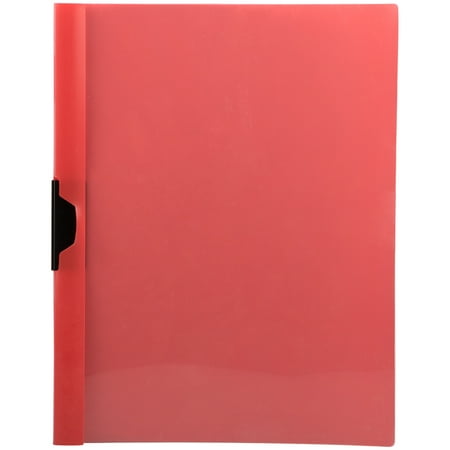 JAM Paper & Envelope Swing Lock Plastic Report Covers, 9 x 12, Red, Sold Individually