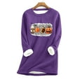 thumbnail image 1 of Hauts Mode Décontractée pour Femmes Manches Longues Col Rond Blouses & Chemises Chandail en Molleton Col Rond Femmes en Solde, 1 of 3
