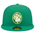 thumbnail image 2 of Men's New Era  Kelly Green Boston Celtics Core Logo 59FIFTY Fitted Hat, 2 of 5