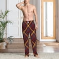 thumbnail image 6 of Lsque Buffalo Check Plaid Print Men's Pajama Pants, Lounge Pant - Comfortable Home Wear,Elastic Waistband, Stylish Design-Small, 6 of 9