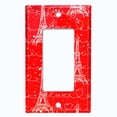 thumbnail image 5 of Metal Light Switch Plate Cover Romantic Paris Eiffel Tower Red Letter PRS003, 5 of 13