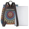 thumbnail image 3 of Balery Round Mandala Mochila de Cuero para Mujeres, Gran Capacidad, Bolsa de Viaje Multifuncional, Mochila de Cuero y Bolsa de Hombro para Mujeres, 3 of 4