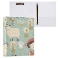 thumbnail image 3 of Sheep Children Flowers File Folder 3 Ring Binders 1.5 inch Hardcover File Folders with Interior Pockets A4 Size Organizer for School Office Hospital, 3 of 8