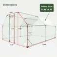 thumbnail image 6 of Chicken Coop Rabbit Cage Hutch Metal Large Walk-in Run Outdoor Portable Waterproof Roof for 6 Chickens Poultry Bunny Hen Farm Backyard House, 3x4m, 6 of 6