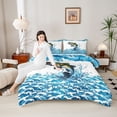thumbnail image 4 of Homewish Female Men Women Big Bass Fish Bedding Comforter Set 2pcs,Fishing And Hunting Twin Comforter Sets Microfiber,Abstract Vintage Lake Life Breathable Bedding Set,Breathable Home Decor, 4 of 8