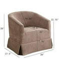 thumbnail image 2 of Locus Bono Swivel Accent Chair for Living Room Bedroom, Comfy Arm Chair Seat for Office, Adult Chair, Linen Fabric, Light brown/Camel, 2 of 5