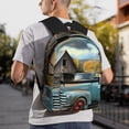 thumbnail image 6 of Pofeuu Vintage Truck Farm Scene Print Laptop Backpack Travel Canvas Backpack for School Lightweight and Comfortable Backpack College Backpack Schoolbag, 6 of 6