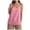 Pink, variant on GEWSEY Womens Camisole Tank Tops Dressy Casual Cotton Linen Gauze Cami Shirts Adjustable Spaghetti Straps Tunic with Pockets (Pink, XL)