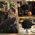 thumbnail image 3 of Flores artificiales Jefuzh Black Roses, 50 unidades, para Halloween, 3 of 7