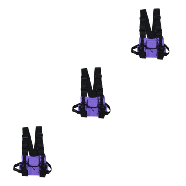 kurtrusly Harnais de Poche Poitrine Résistant à l'Usure et Durable Bretelles Réglables Résistant à l'Eau et Durable Violet 3ensemble