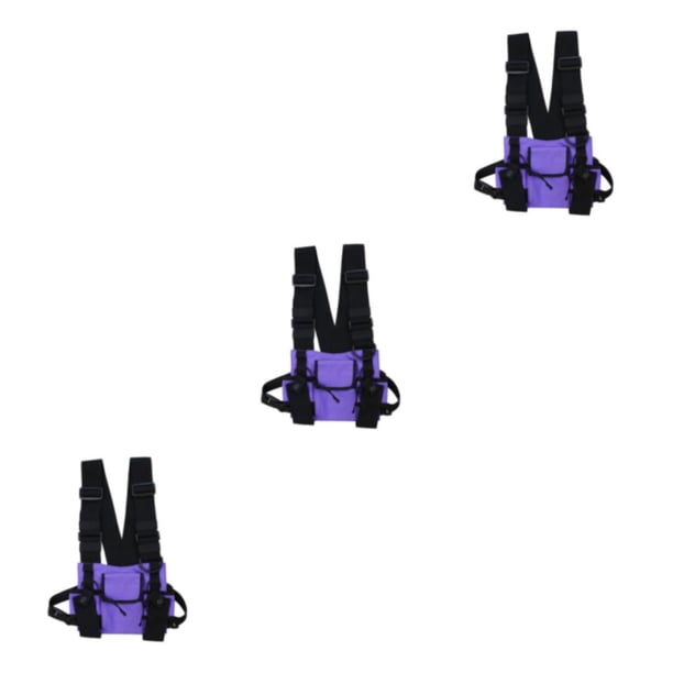 Sonducket Chaleco manos libres de nailon, bolsa para aparejo en el pecho, resistente al desgaste y duradero, bolsillo en el pecho con múltiples Type1 NO1