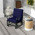 thumbnail image 1 of Costway Patio Rocking Chair with Cushion Heavy-Duty Metal Frame Smooth Glider Outdoor Navy, 1 of 9