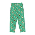 thumbnail image 4 of Daiia Bulldog Puppy Flower Women's Sleep Pant with Pockets and Drawstring,Pajama Pants-Large, 4 of 9