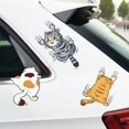 thumbnail image 3 of Cartoon Cat Car Sticker, 3 Pack Funny Vinyl Car Stickers Cat Bumper Decals Scratch Cover, 3 of 5