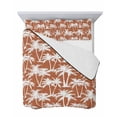 thumbnail image 7 of Quilts Twin Size Bedding Set, Orange Palm Tree Summer Lightweight Quilted Comforter, Beach Tropical Botanical Coastal Soft Reversible Bedspread Coverlet with Pillow Covers for All Season, 68" x 86", 7 of 7