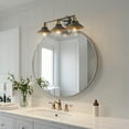 thumbnail image 5 of JONATHAN Y July 26.5" 3-Light Industrial Farmhouse Metal Vanity Light, Rustic Dark Gray/Brass Gold, 5 of 7