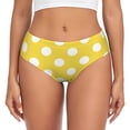 thumbnail image 1 of Balery Yellow And White Polka Dot Ropa Interior de Algodón para Mujer con Dibujo – Braguitas Cómodas y Elásticas, Estilo Clásico-XX-Large, 1 of 6