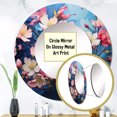 thumbnail image 3 of Designart "Blossom Fauvist Apple Delight I" Floral Rund Mirror For Wall Decor - Large Pink Round Print Mirror - Round Traditional Mirror - Wall Mounted Round Large Mirror - 23" x 23", 3 of 6