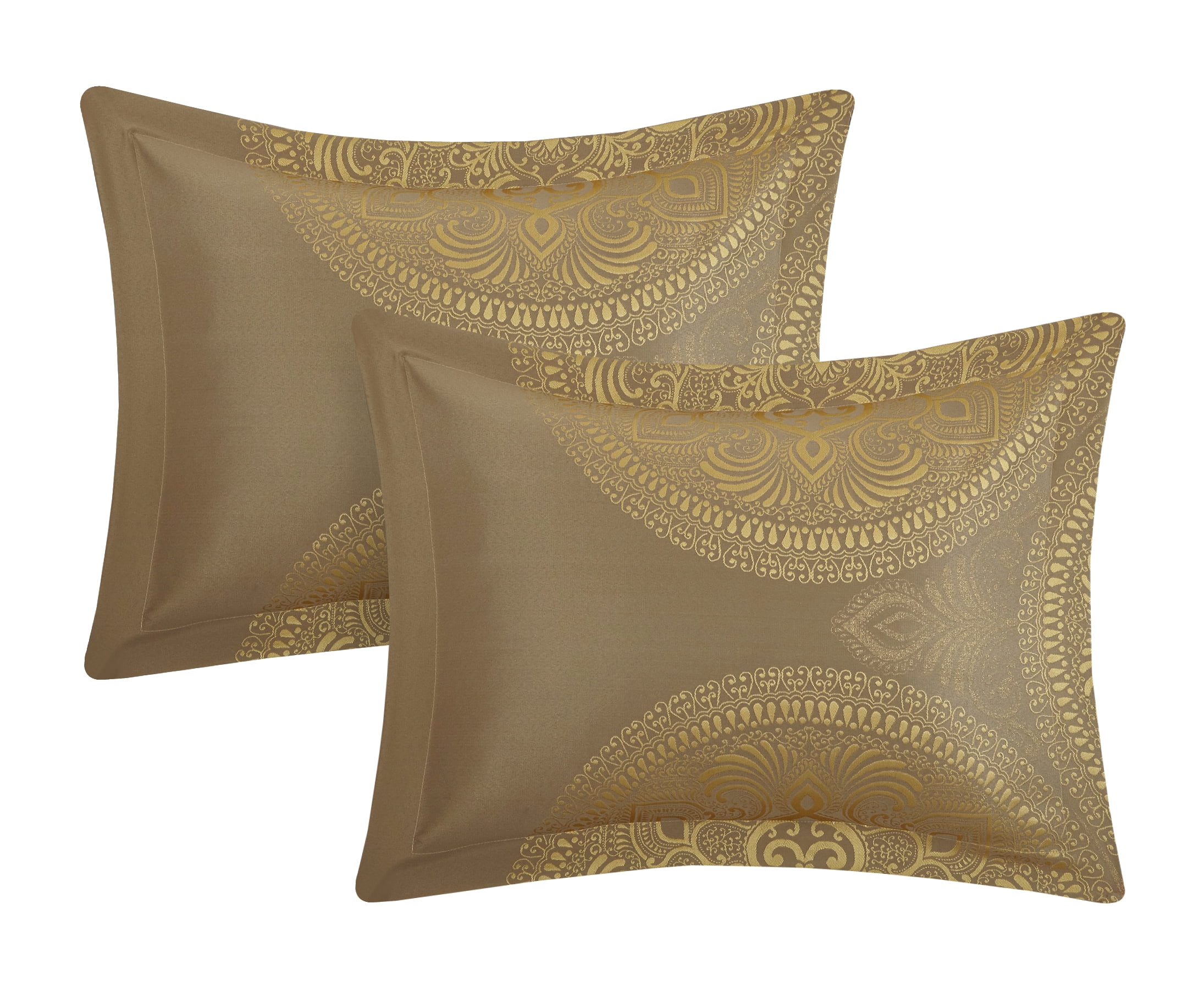 Chic Home Adana 9-Piece Jacquard Comforter Set, King, Gold