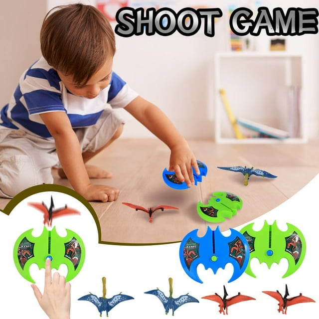 Jouet Avion à Catapulte en Mousse pour Enfants Dinosaure à Rétrofriction Modèle de Chasseur d'Extérieur