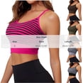 thumbnail image 6 of Fancifize Women Yoga Sleeveless Tshirts Workout Scoop Neck Striped Racerback Cropped Tank Tops Casual Slim Camisole, 6 of 6