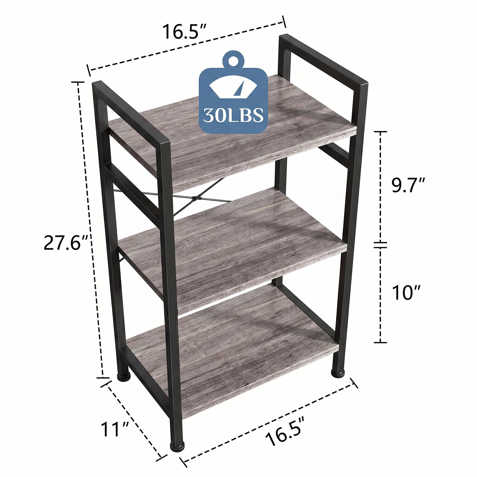 Alvantor 3/4-Tier Industrial Bookshelf, Narrow Storage Rack classical-style shelves for living rooms, homes, and offices