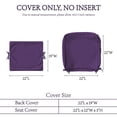 thumbnail image 3 of Pakunoda 22" X 22" Outdoor Deep Seat Cushion Replacement Slipcovers, 6 Set of Waterproof Patio Furniture Cushion Covers, Outdoor Cushion Covers with Zipper for Patio Furniture, Purple, 3 of 7