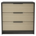 thumbnail image 3 of Xukmct Wood 3 Drawers Dresser Cabinet for Home, Living Room, Bedroom, Black + Brown, 3 of 6