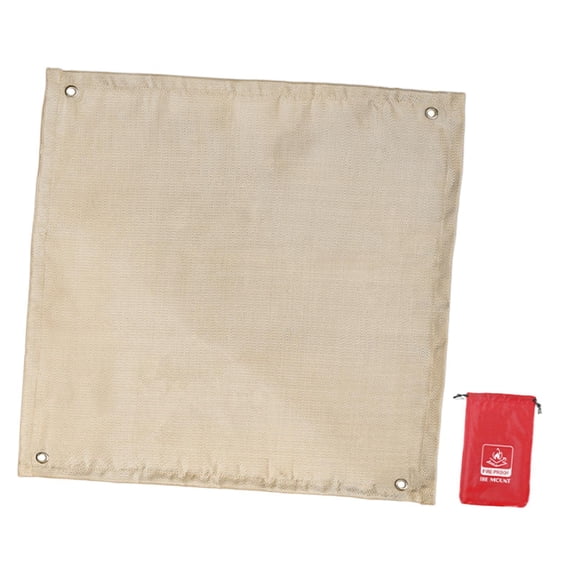 MAGIDEAL Camping Fire Mat Fireproof Blanket Portable Foldable with Storage 45cmx45cm