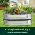 thumbnail image 2 of Galvanized Garden Bed Outdoor Raised Garden Bed for Vegetables Flowers and Herbs Metal Planter Boxes Large Galvanized Steel Raised Bed Kit 6x3x1ft Oval, 2 of 8