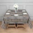 thumbnail image 3 of Brown Geometric Pattern with Arrows and Bulls Square Tablecloth,Waterproof Square Table Cover,Wipeable Spillproof Washable Table Cover for Home Kitchen Party Decor 60"x60"(152x152cm), 3 of 6