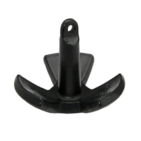 UPC: 0022697994615 | Attwood 9946B1 Solid Cast Iron 18-Pound Large Eye River Boat Anchor  Black PVC-Coated Finish