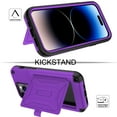 thumbnail image 6 of Allytech for iPhone 14 Plus Case - Shockproof Wallet Case with Credit Card Holder & Hidden Mirror, All-Round Protection Shockproof Phone Cover Designed for iPhone 14 Plus, Purple, 6 of 6