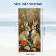 thumbnail image 3 of PHYHOO Vintage Floral Sand Free Microfiber Beach Towel Lightweight Oversized Quick Dry for Kids &amp; Adults for Swimming 30x60in, 3 of 8
