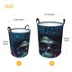 thumbnail image 3 of Fotbe Punk Style Blue Haired Skull Cesto de Ropa con Asas, Cesto Impermeable de Gran Capacidad, Bolsa de Lavado para Dormitorio, Cesto de Ropa con Ruedas y Asas-Medium, 3 of 6