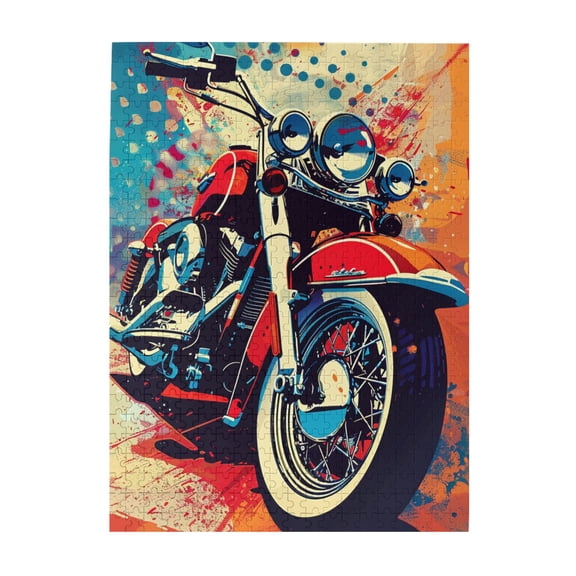 500 pcs Classic motorcycle puzzles for adults 500 pieces,Unique Artwork for Adults,Vintage Art motorcycle Wooden Puzzle,500 Piece Jigsaw Puzzle for Adults Challenging Puzzle Perfect for Game Night
