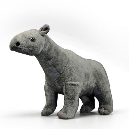 PuffPurrs Lifelike Paraceratherium Plush Toy, Realistic Giant Hornless Rhino Teddy Stuffed Animal, Collectible Prehistoric Plush Toy Gift, 33CM/12Inch