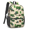 thumbnail image 2 of Tractor and Sheds Cream Pattern 17" School Backpacks for Teens,Waterproof Oxford Fabric,S-Shape Padded Straps for School,Travel,Hiking,Camping, 2 of 6