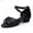 Black, variant on Girls Flat Sole Braided Strap Latin Tango Dance Shoes For Practice Performance And Casual Summer Wear Lightweight Flexible Comfortable Design Toddler Girls Sandals Size 11