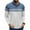 Blue, variant on WTOBBY Men's Casual Long-Sleeve Polo Shirt, Colorblock Stripe Print Collared T-Shirt, Comfortable Fit for Business Casual and Stylish Daily Wear,Army Green L