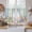 Green, variant on Easter Kitchen Curtain for Berdoom Living Room Cafe 45 Inch Length, Spring Rabbit Ears Foot Flowers Eggs Green Wooden Tiers Curtains Light Filtering Drapes Window Treatment 2 Panels 52"Wx45"L