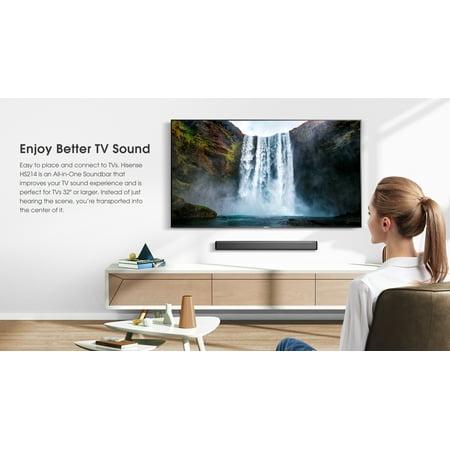 Hisense - 2.1-Channel Soundbar with Built-in Subwoofer - Black
