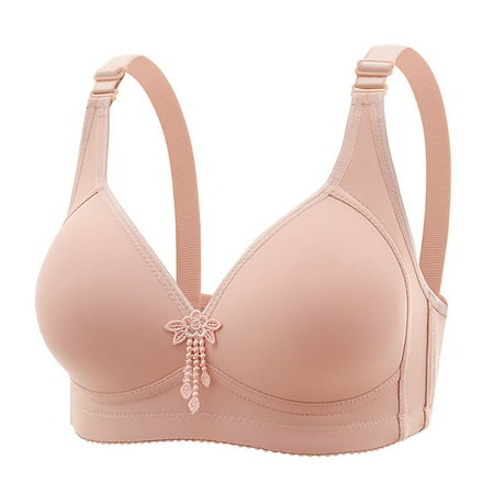 TrendVibe365 Bras for Women No Underwire Wireless Push up Bralettes Padded Triangle Adjustable Strap Bustier Full Coverage Crop Cami Top Sexy Lingerie Pink S