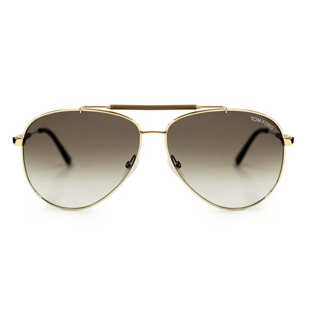 Tom Ford - Tom Ford Rick Gold and Brown Aviator Sunglasses FT0378 28J ...