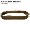 thumbnail image 6 of Modern Home 6ft Oval All Weather Resistant Outdoor Sandbox Kit w/Cover, 6 of 6