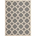 thumbnail image 1 of Safavieh Courtyard Polypropylene Small Rectangle Rug CY6913-246-4 in Anthracite and Beige, 1 of 4